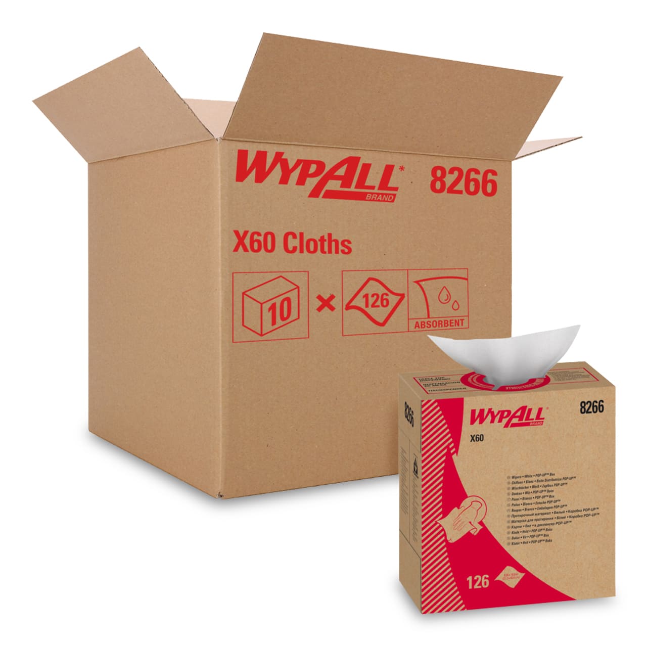 WypAll® X60 Chiffons - Boite Distributrice POP-UP