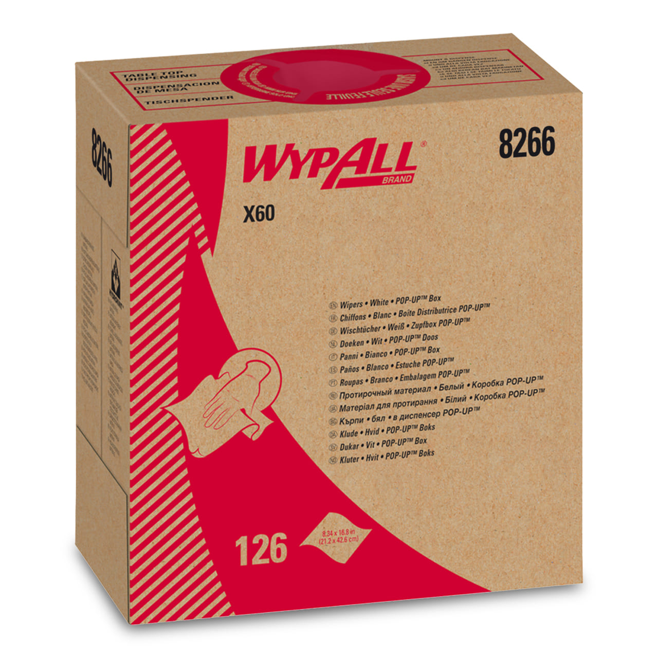 WypAll® X60 Chiffons - Boite Distributrice POP-UP