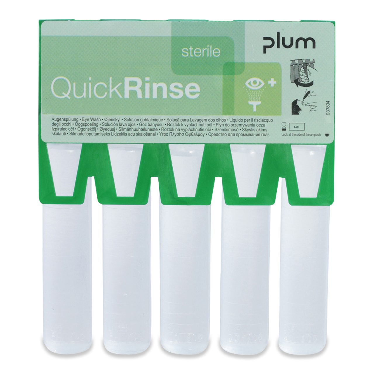 PLUM QuickRinse Solution de rinçage oculaire stérile ampoules