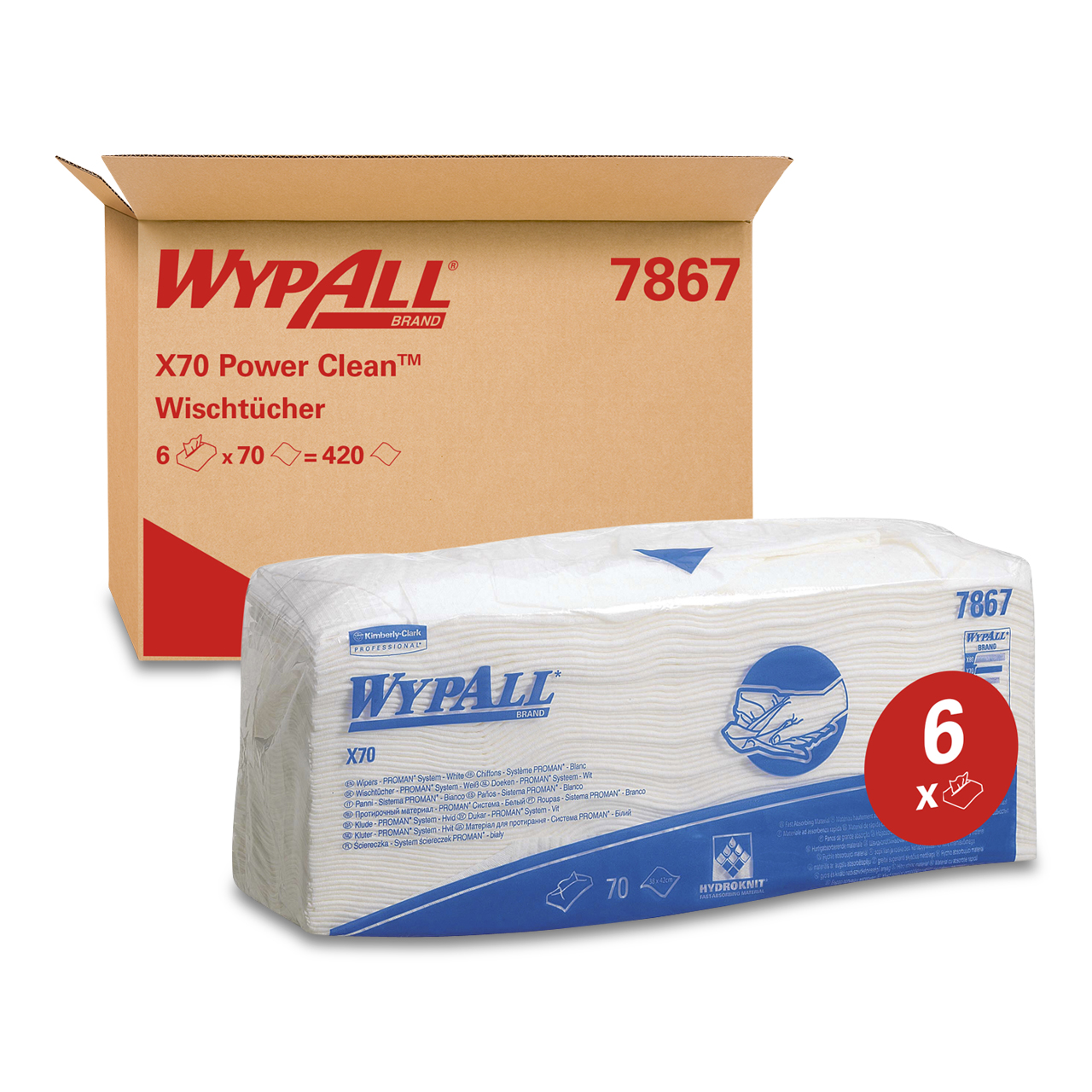 WypAll® PROMAN® X70 Chiffons - Interfold