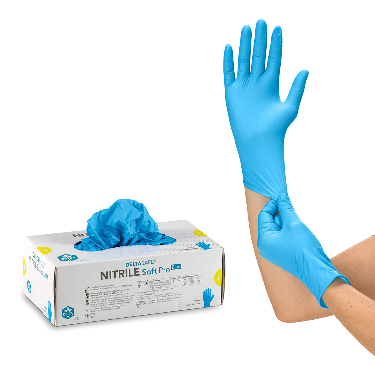 DELTASAFE® NITRILE Soft Pro Blue, 240 mm, S